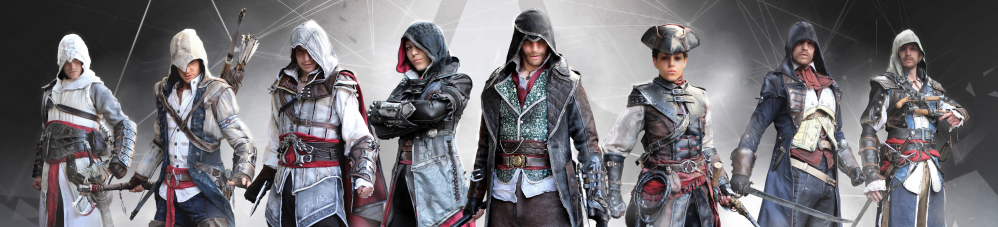 Assasins Creed character line-up.